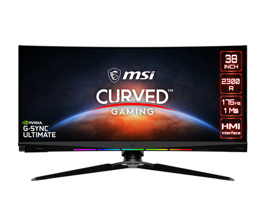 MSI Qptix MEG381CQR Plus 38吋 UWQHD+ IPS 175Hz 2300R 曲面電競顯示器